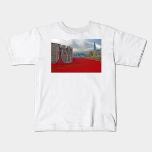 Tower of London Red Poppy Kids T-Shirt